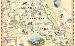 New hand-illustrated North Cascades National Park map