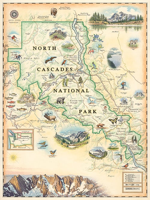 North Cascades National Park Map 1 
